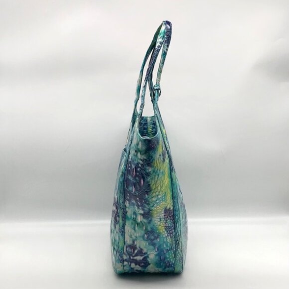 Brahmin Hydro Melbourne Croc Embossed Leather Carla Tote Bag - Picture 3 of 12